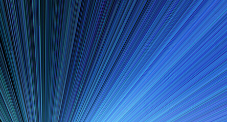 Wall Mural - laser light sweeping the sky type of background. Light speed, expand, projection concept background. Fine strands of blue lines expanding upward.