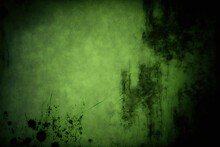 Green Grunge Texture Background With Scratches And Splotches, Generative Ai Composite