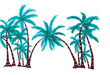 © banphote - Hand-painted watercolor palm tree isolated on transparent background PNG file