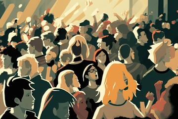  The Complexity of Crowds: An Abstract Illustration - Generative AI