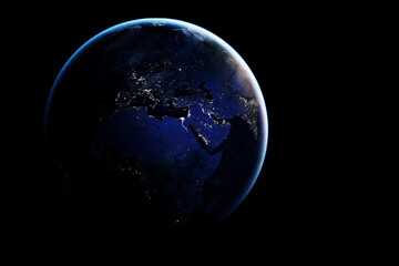 planet earth on a dark background. elements of this image furnished by nasa