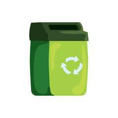 Sticker - green recycle bin