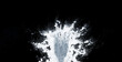 © nanako - 黒い背景に水しぶきの画像。飛沫付き。