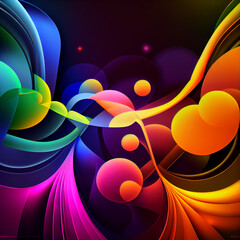 Wall Mural - Abstract wave background with dark salmon, can be used as texture, background or wallpaper Created using generative AI tools