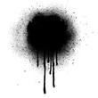 Vector spray paint shapes with smudges - Black Color Ink or paint Splash 