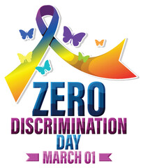 Wall Mural - zero discrimination day banner design