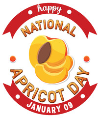 Sticker - National apricot day icon