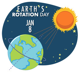 Canvas Print - Earth's Rotation Day banner design