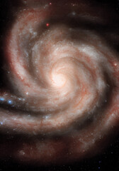 Wall Mural - a spiral galaxy in outer space. view from space. generative artificial intelligence