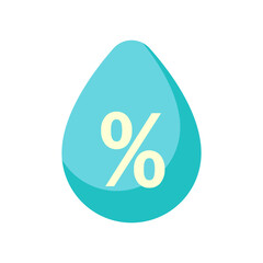 Humidity (percentage) vector icon illustration