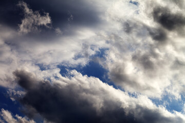 Wall Mural - Blue sky with dark clouds