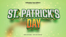 St. Patrick`s Day Editable Text Effect In Modern Trend