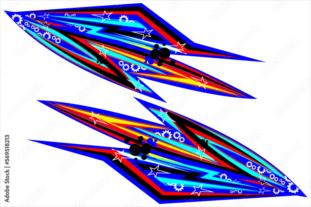 design vector racing background with unique stripes with bright color ...