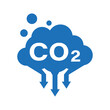 Carbon dioxide reduction. Co2 emissions. Gas reduction business concept. Isolated vector illustration