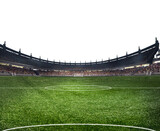 Fototapeta Sport - Modern football stadium ready to soccer match