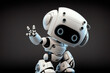 © dragomirescu - Playful cute and happy toy robot android 3d rendering. Ai generated