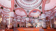 ISTANBUL, TURKEY - MAY 2, 2021: Interior of Sehzade Mosque Sehzade Mosque or Prince's Mosque or Sehzade Camii. It's an Ottoman imperial mosque located in district of Fatih, was constructed by Sinan