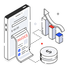Canvas Print - Online Invoice 