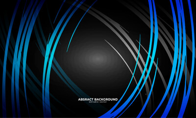Wall Mural - Elegant dark blue wave abstract vector background. Abstract blue wave gradient background vector.