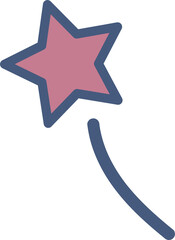 Wall Mural - Pattern made of stars and lines can be used for fun, celebration, surprise, surprise, party, birthday cake, gift design.