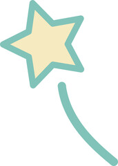 Wall Mural - Pattern made of stars and lines can be used for fun, celebration, surprise, surprise, party, birthday cake, gift design.
