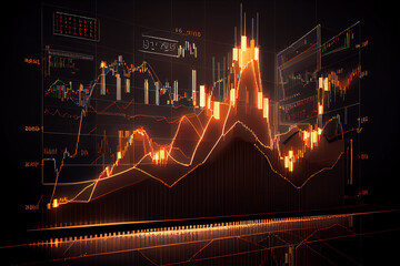 Investing and stock market created with Generative Ai