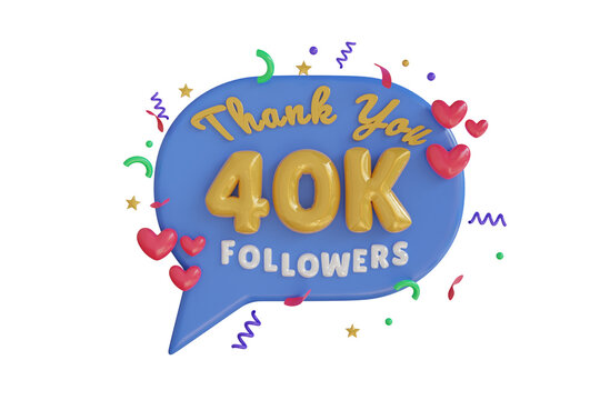 40K Follower 3D Illustration