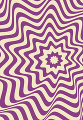 Sticker - Psychedelic retro groove wavy background 