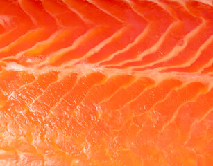 Poster - Salmon red fish fillet as a background.