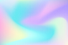 Y2k Girly Blurred Noisy Gradient Background. Fluid Cool Holographic Gradient Poster For Wall Art, Presentation Or Landing Page. Modern Iridescent Wallpaper Design Tempate. Vector Illustration