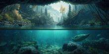 Journey Back In Time: An Underwater Illustration Of Prehistoric Creatures
