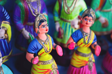 Wall Mural - Indian famous Thanjavur dancing female dolls	
