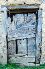 Poster - Vieille porte rurale à Aignoz, Bugey, France