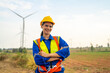 © FotoArtist - Portrait of young female engineers of Wind Turbine.