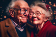 illustration of senior happy couple