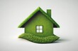 Eco grass home icon for smart home application