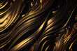 © Stitch - Black and gold abstract background texture ai