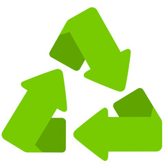 Wall Mural - Green recycling icon for garbage