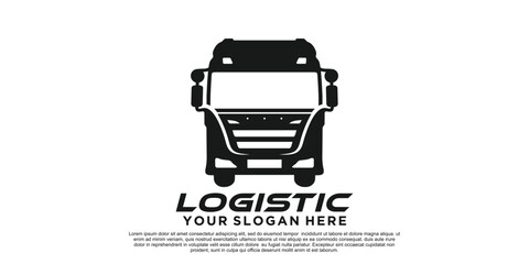 Logistic logo design creative concept Premium Vector Part 6