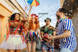 © kleberpicui - Brazilian Carnival. Group of friends celebrating carnival party