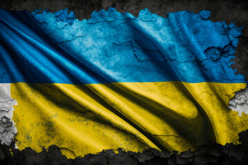 Poster - Flag of Ukraine. Ukrainian flag. Generative AI