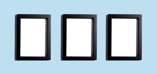 Wall Mural - Blank rectangle picture frames with copy space