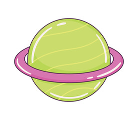 Sticker - saturn planet retro style