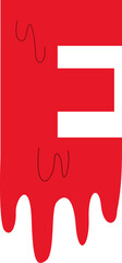 Wall Mural - Letter E Blood Text Effect