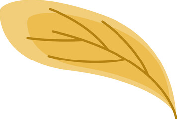 Wall Mural - Gold yellow simple leaf