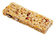 Healthy Granola Bar (muesli Or Cereal Bar) Isolated On Transparent Background