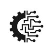 © Arif Arisandi - Digital technology gear icon concept isolated on white background. Vector illustration