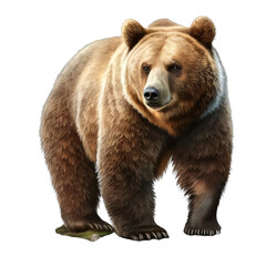 bear on a transparent background png isolated generative ai