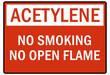 © Pog - Acetylene sign and labels no smoking no open flame