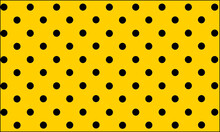 Yellow Background With Black Round Pattern